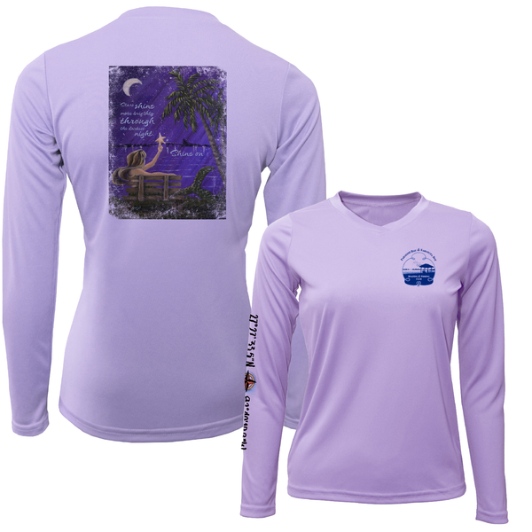 SHINE ON - WOMEN LS PERFORMANCE V-NECK