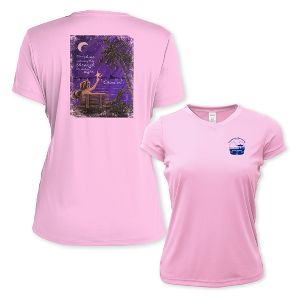 SHINE ON - WOMEN SS PERFORMANCE V-NECK