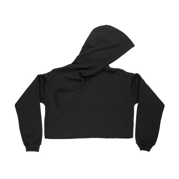 Dark Ladies' Cropped Fleece Hoodie