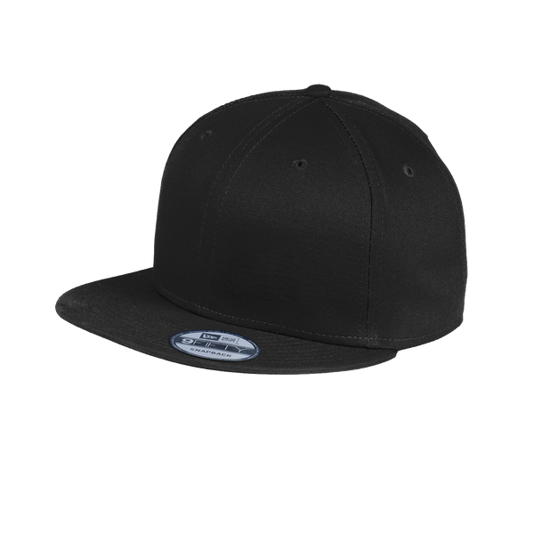 Embroidered Cotton Flat Bill Snapback Cap