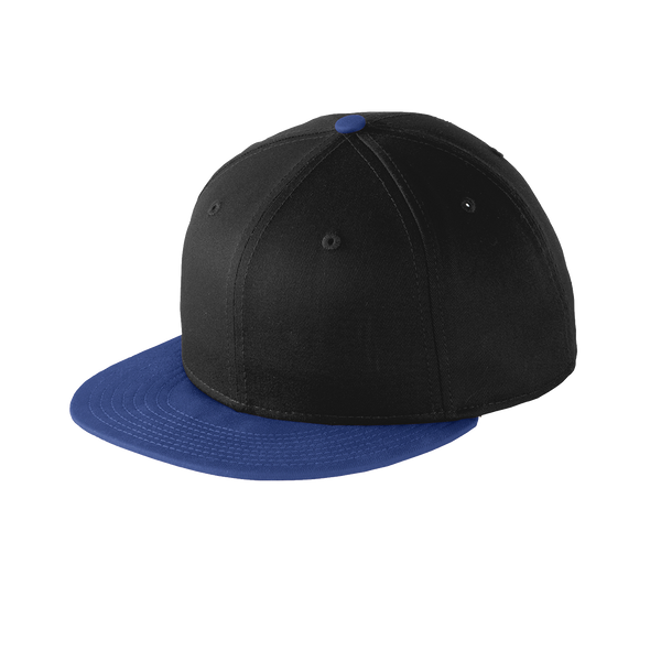 Embroidered Cotton Flat Bill Snapback Cap