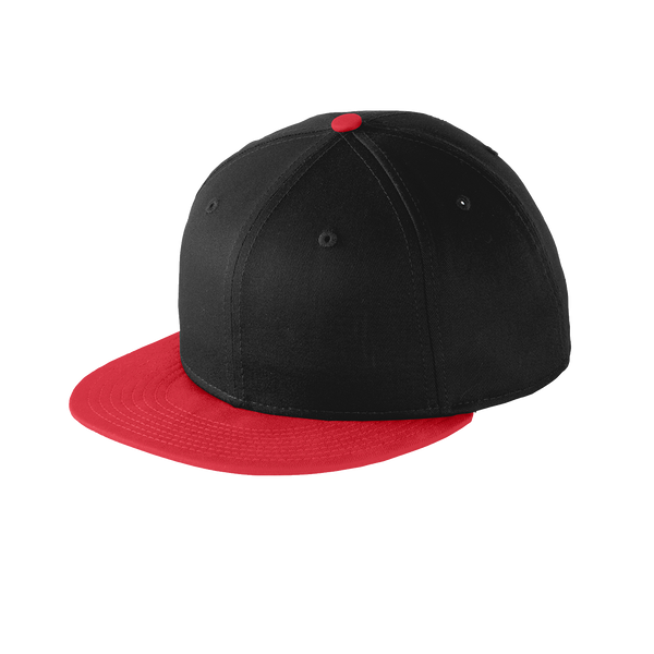 Embroidered Cotton Flat Bill Snapback Cap