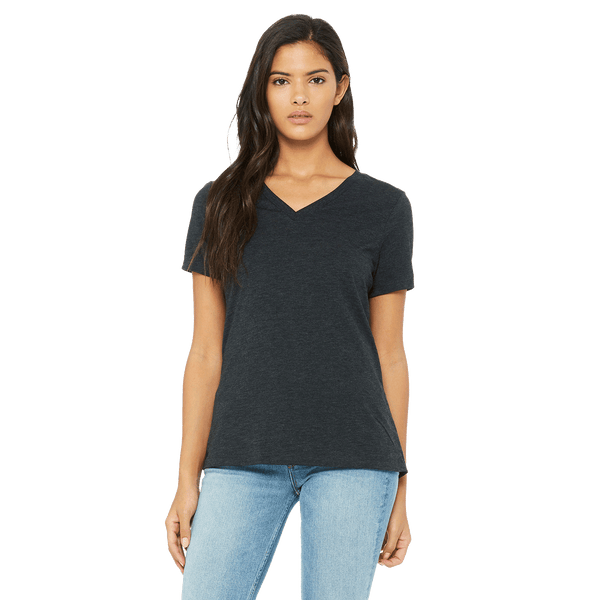 Dark Ladies Tri-Blend V-Neck Tee