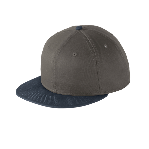 Embroidered Cotton Flat Bill Snapback Cap