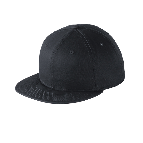 Embroidered Cotton Flat Bill Snapback Cap