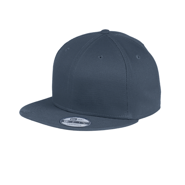 Embroidered Cotton Flat Bill Snapback Cap