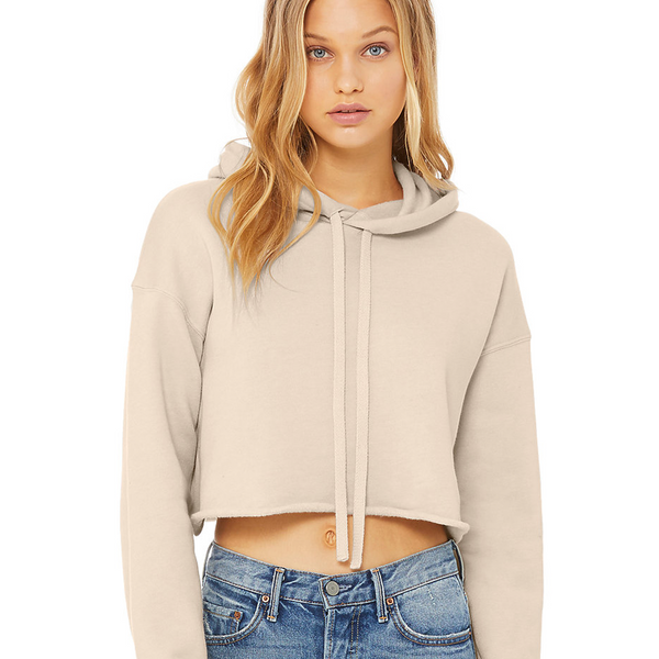 Light Ladies' Cropped Fleece Hoodie