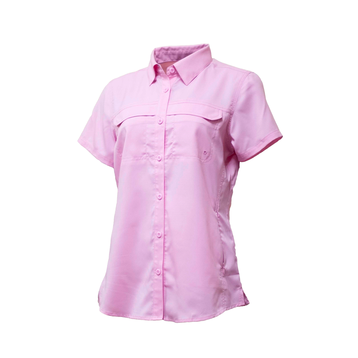 Bass Pro Shops Kid Casters Fishing Short-Sleeve Shirt for Girls - Pink - L