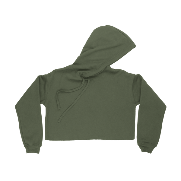 Dark Ladies' Cropped Fleece Hoodie