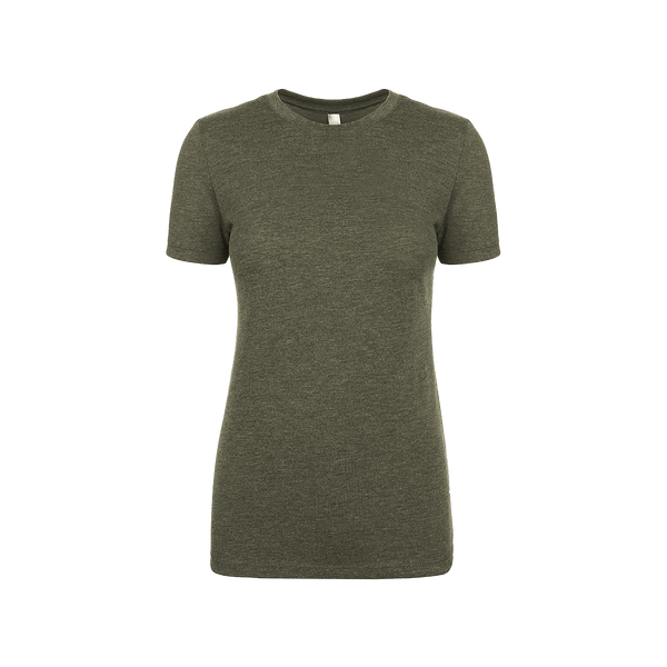 Dark Ladies Triblend Crew Tee