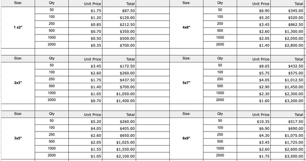 Rectangle Decal Stickers