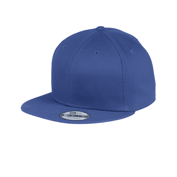 Embroidered Cotton Flat Bill Snapback Cap