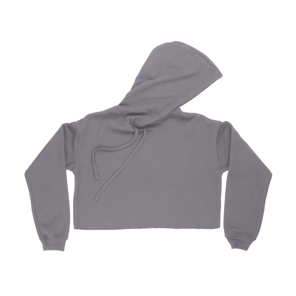 Dark Ladies' Cropped Fleece Hoodie