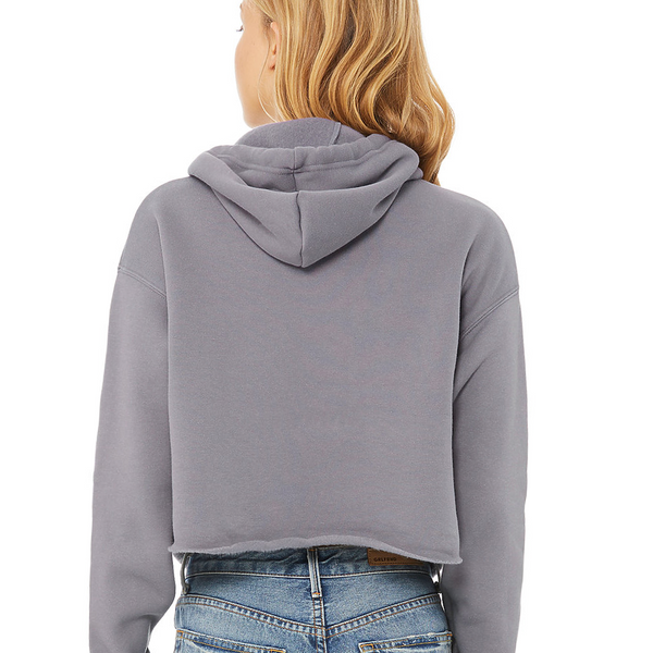 Dark Ladies' Cropped Fleece Hoodie