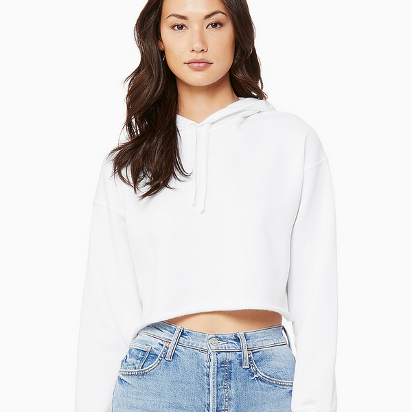 Women Cropped Fleece Hoodie