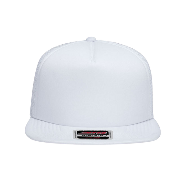 Patched Foam Front Flat Bill Snapback