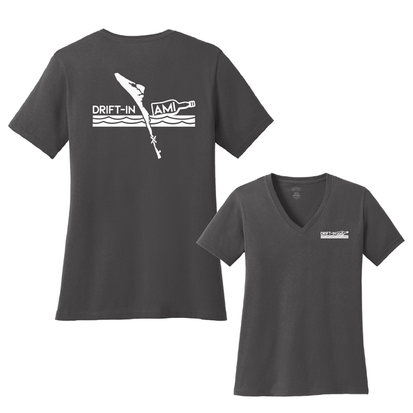 DRIFT-IN - LOGO WOMEN'S COTTON V-NECK