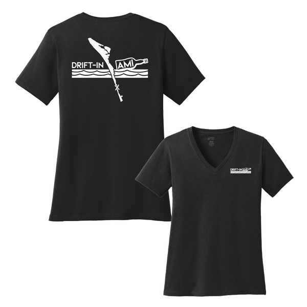DRIFT-IN - LOGO WOMEN'S COTTON V-NECK