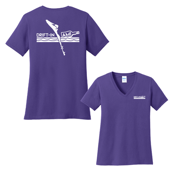 DRIFT-IN - LOGO WOMEN'S COTTON V-NECK