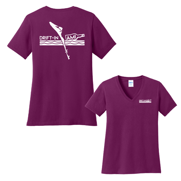 DRIFT-IN - LOGO WOMEN'S COTTON V-NECK