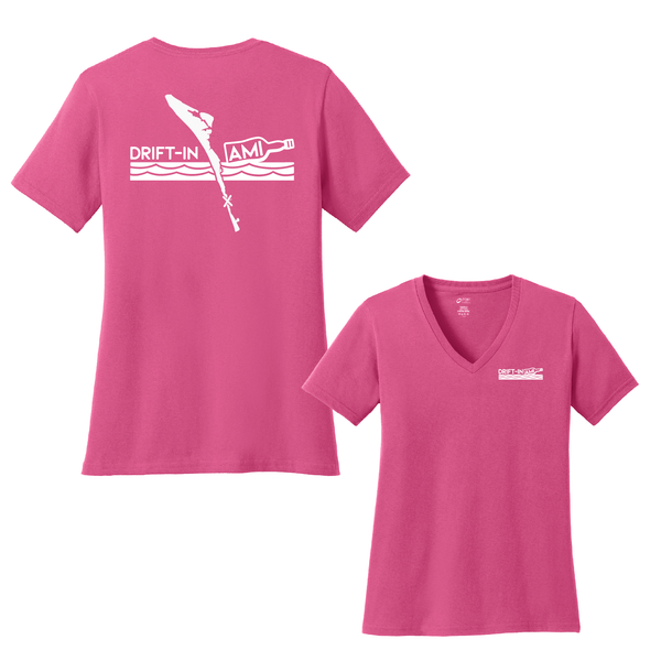 DRIFT-IN - LOGO WOMEN'S COTTON V-NECK
