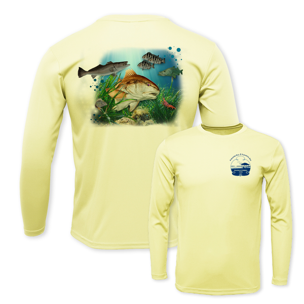 FISH - PARADISE BAY UNISEX LS DRYFITS