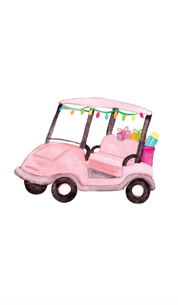PINK GOLF CART LIGHTS - TOWEL
