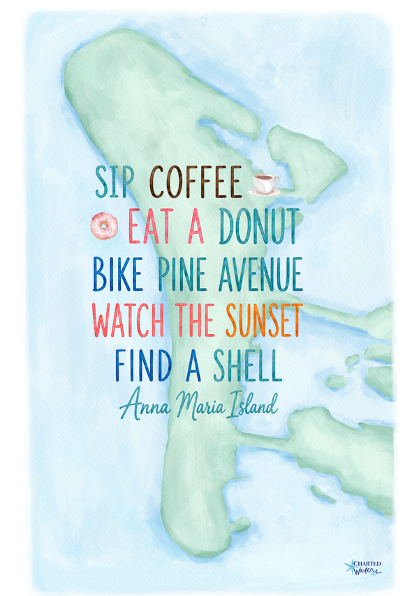 CHARTED WATERS - DONUT EXPERIMENT TOWELS