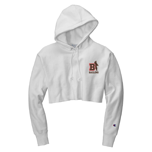 Brown Sailing Champion Women's Crop Sweatshirt - White RW01W