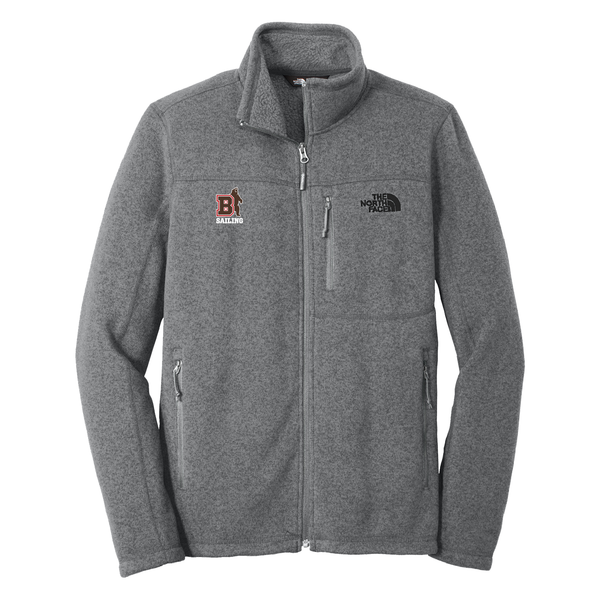 Brown Sailing The North Face Full Zip Fleece - Medium Grey Heather