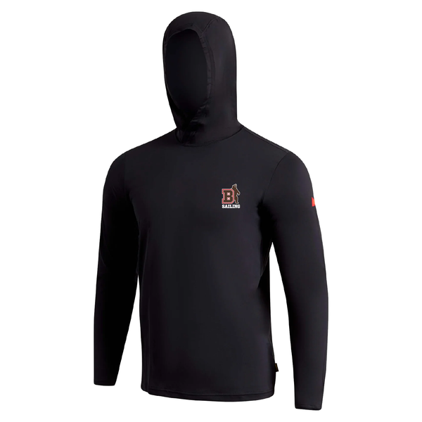 BROWN SAILING - FLORENCE AIRTEX LONG SLEEVE HOODED SHIRT (TRANSFER) - HEATHER CHARCOAL