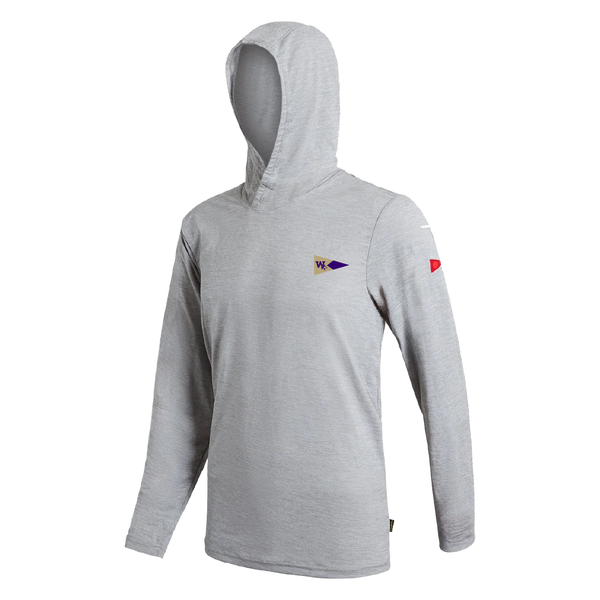 Huskies Sailing Airtex Hooded LS - Light Heather Grey