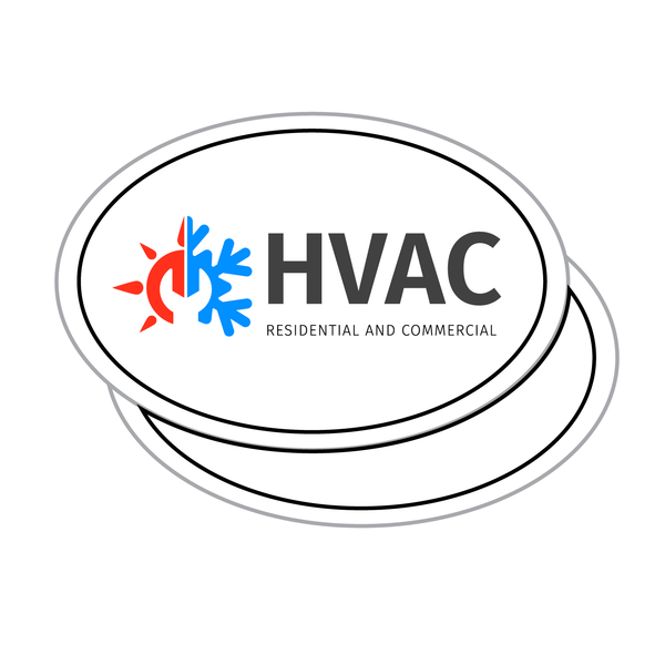 HVAC | Oval Decal Stickers