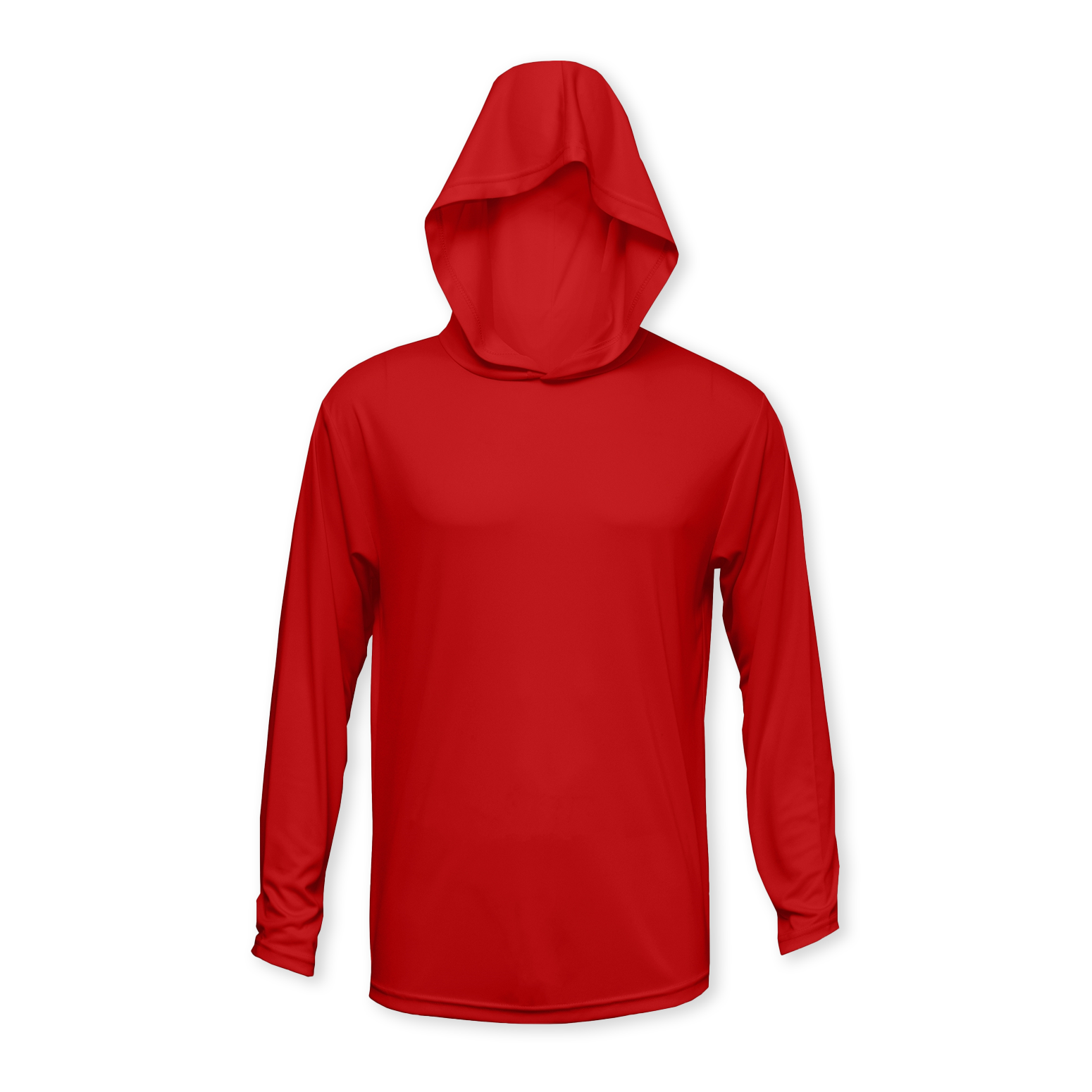 Red long best sale sleeve hoodie