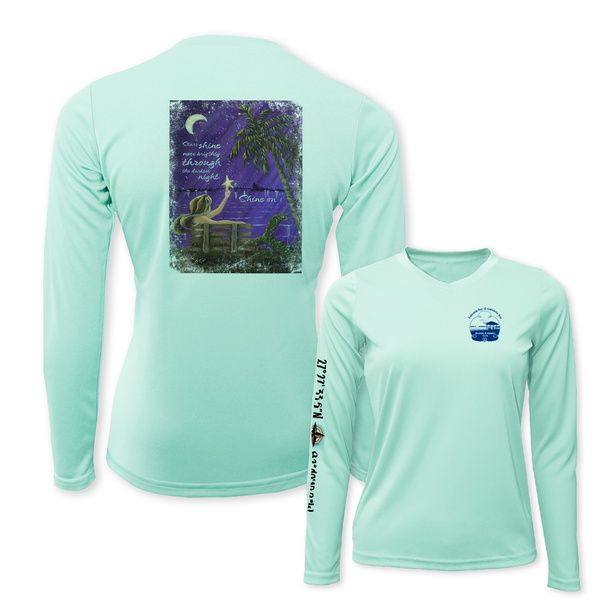 SHINE ON - WOMEN LS PERFORMANCE V-NECK