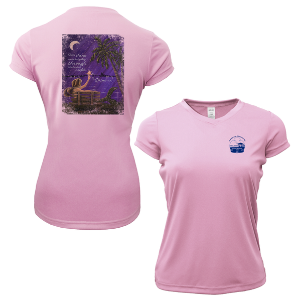 SHINE ON - WOMEN SS PERFORMANCE V-NECK