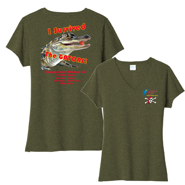 I SURVIVED - WOMEN TRIBLEND V-NECK