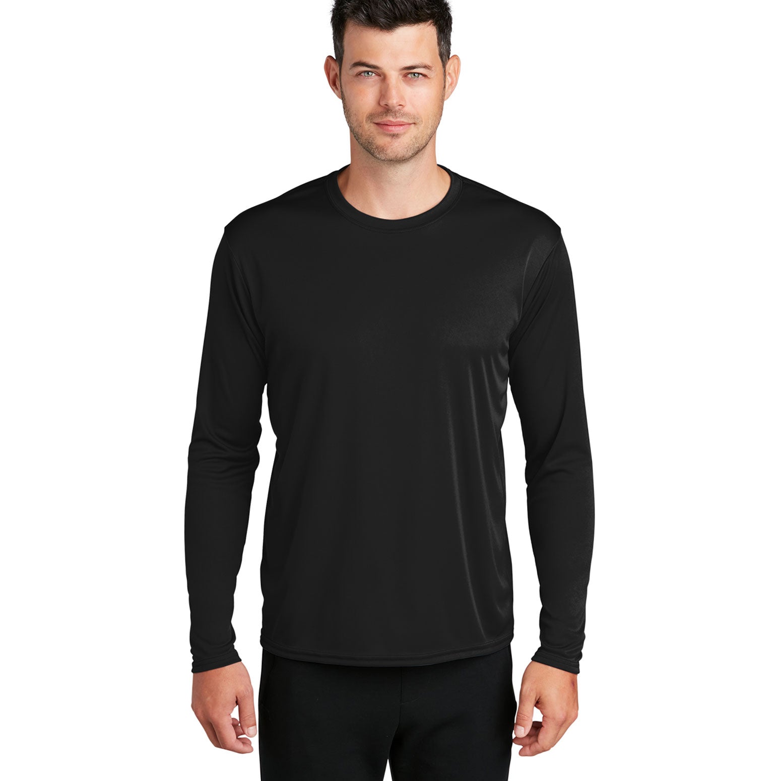 PIQIDIG Big and Tall Mens T Shirts - Long Sleeve Dri Fit Fishing Shirt  Black 2XL