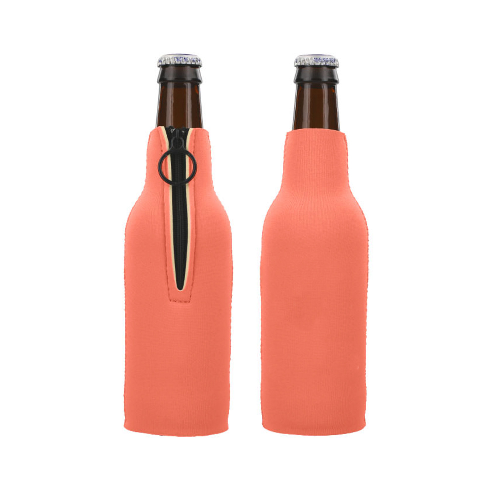 Neoprene Zipper Bottle Koozie, Personalized Drinkware