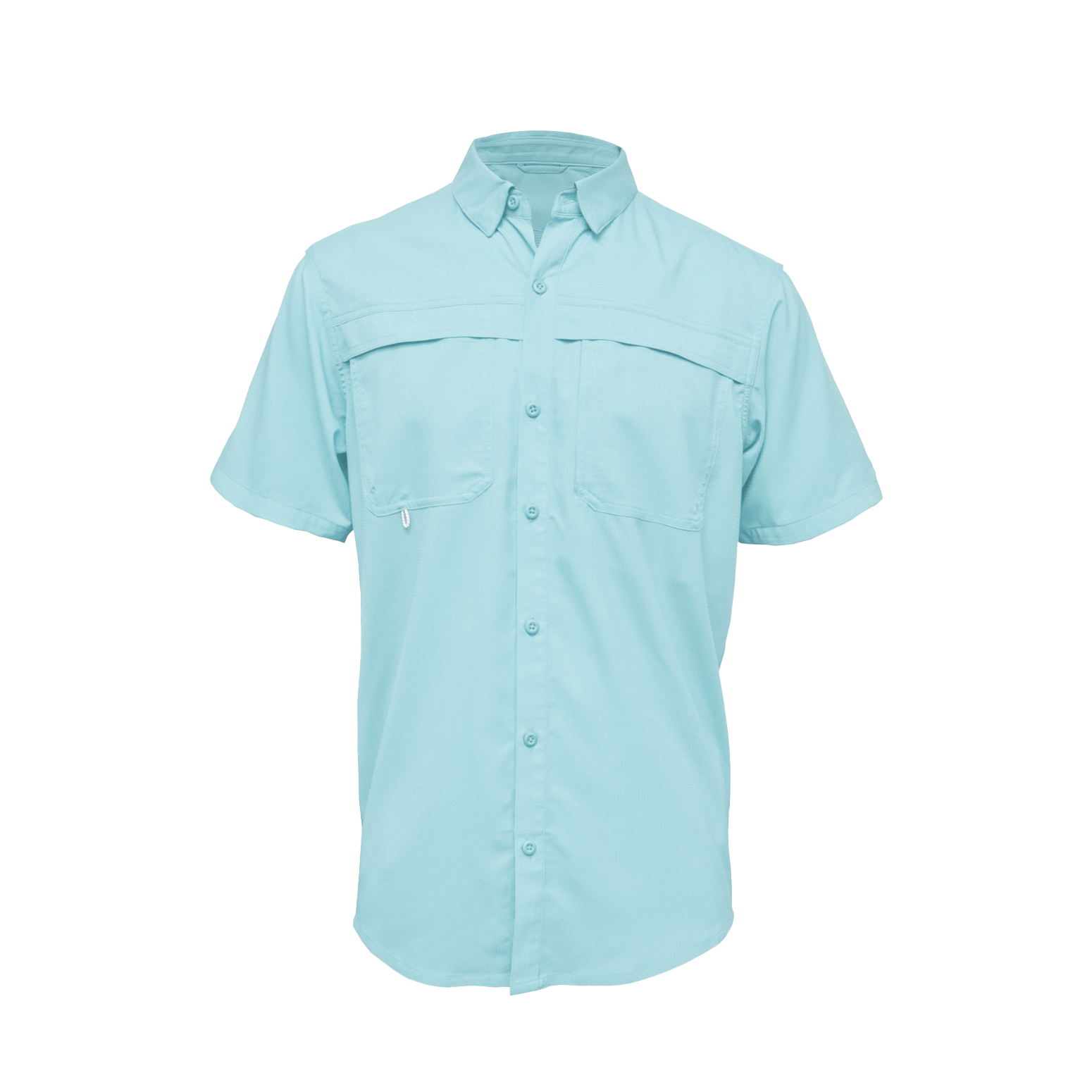 Intracoastal Short Sleeve Fishing Shirt by Natural Gear - Size S, Light Blue