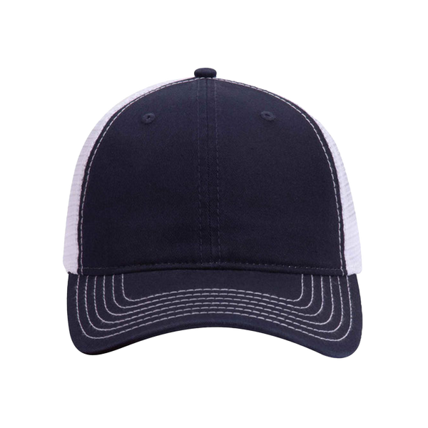 Embroidered Mesh Trucker Snapback - Unstructured